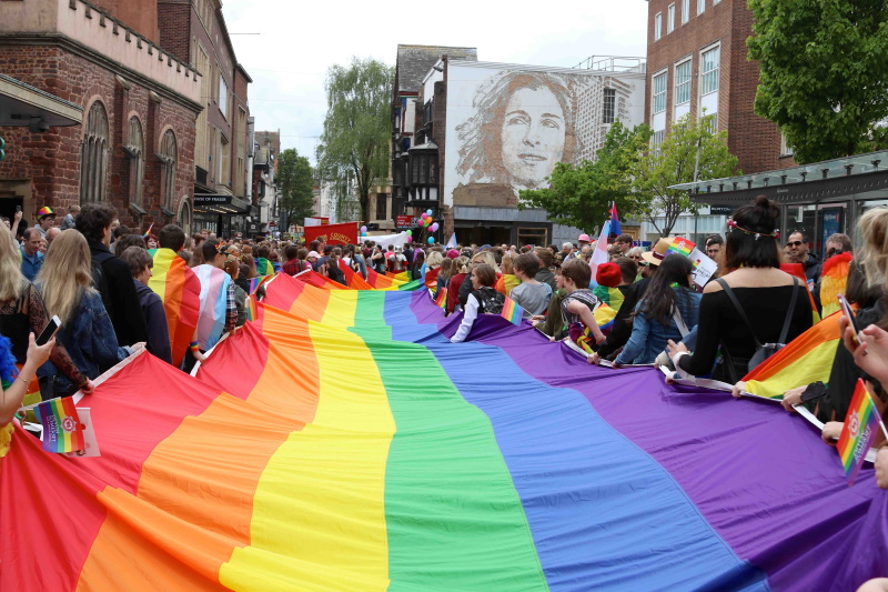 Exeter Pride parade